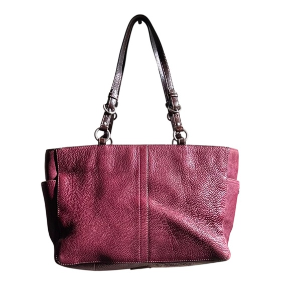 Coach F11347 Chelsea Berry Pebbled Leather Tote Shoulder Bag - Picture 14 of 16